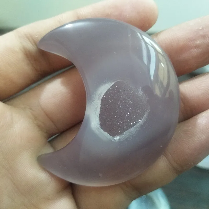 Натуральные камни и кристаллы кристалл Форма Луны агат кластер домашний декор