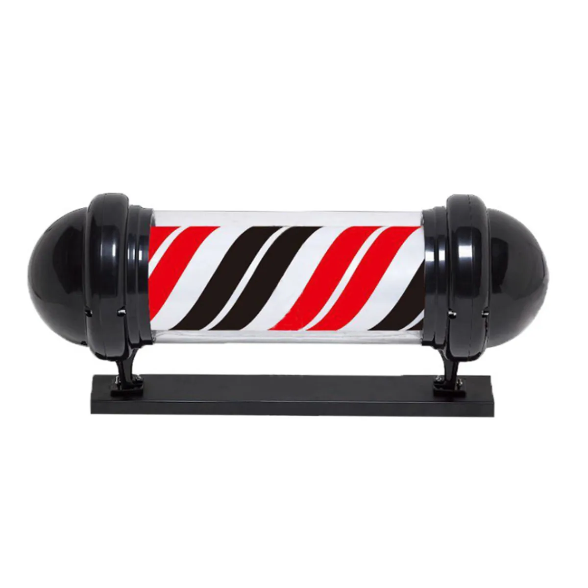

60cm Barber Shop Pole Rotating Lighting Red White Black Stripe Rotating Light Stripes Sign Hair Wall LED Downlights
