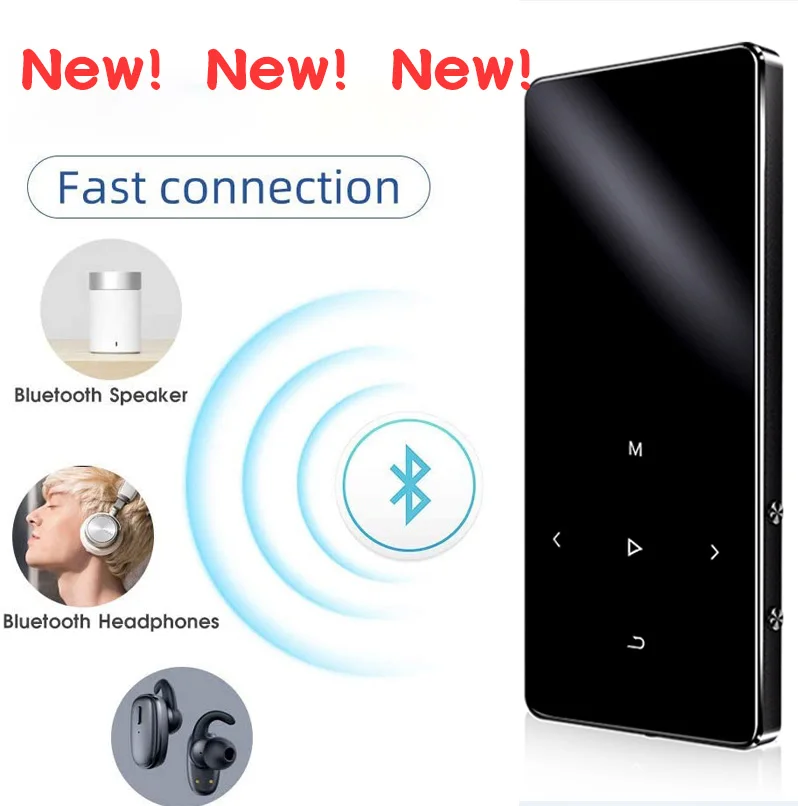Bluetooth MP3 плеер BTSMONE музыкальный с громким динамиком и встроенным 16 ГБ Hi Fi