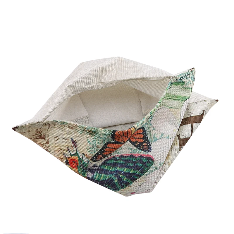 Европейский и американский классический хлопок лен ручная роспись бабочка