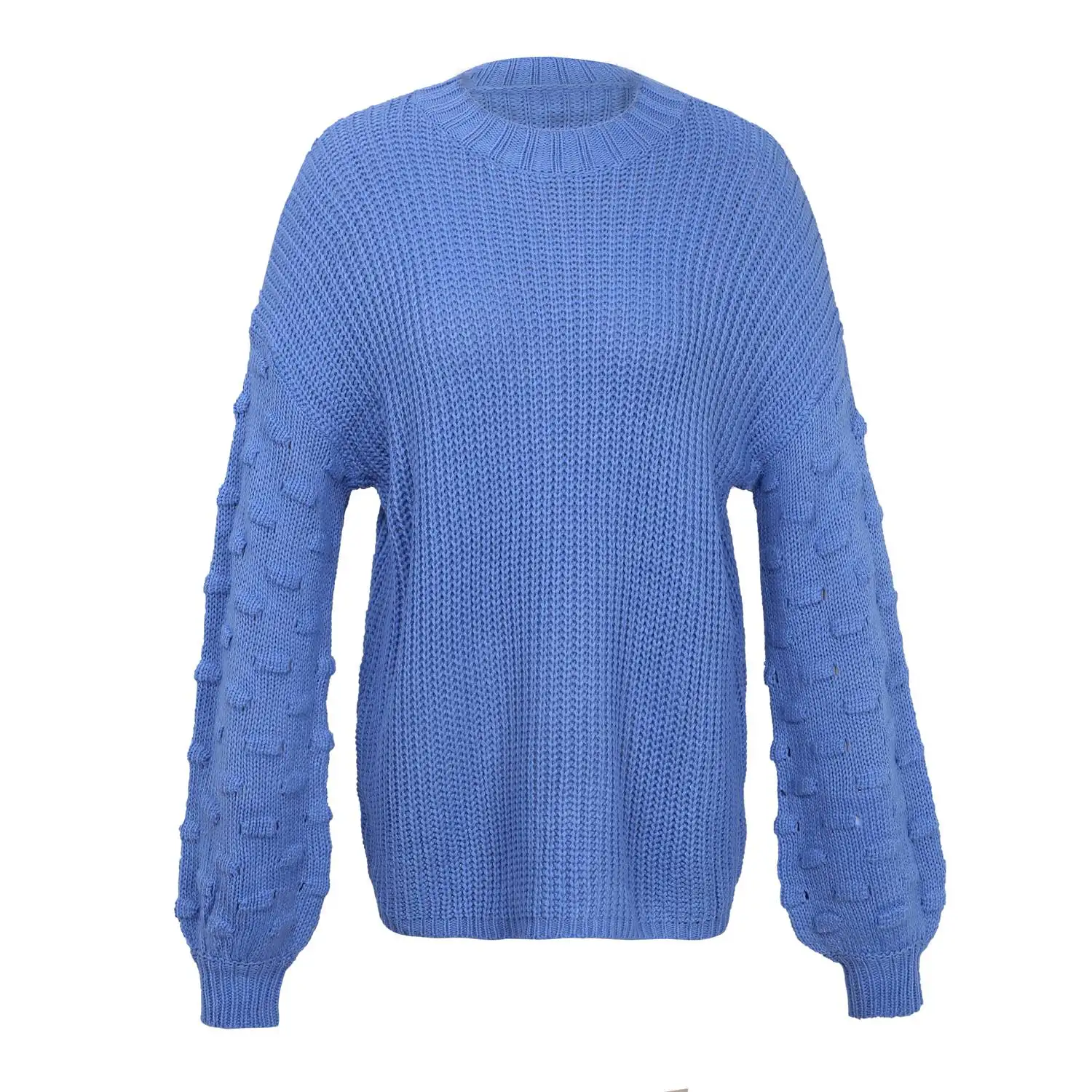 

Women'S Fashion Solid Color Loose Casual Long Sleeve Knitted Pullover