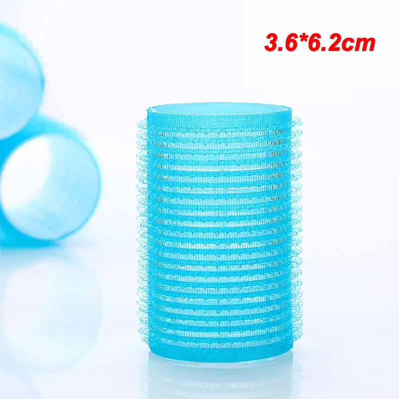 

12pcs/set 36mm Self Grip Holding Hair Rollers Hairdressing Curlers Sticky Cling Air Bang Rods Wave Fluffy Self-adhesive 1533