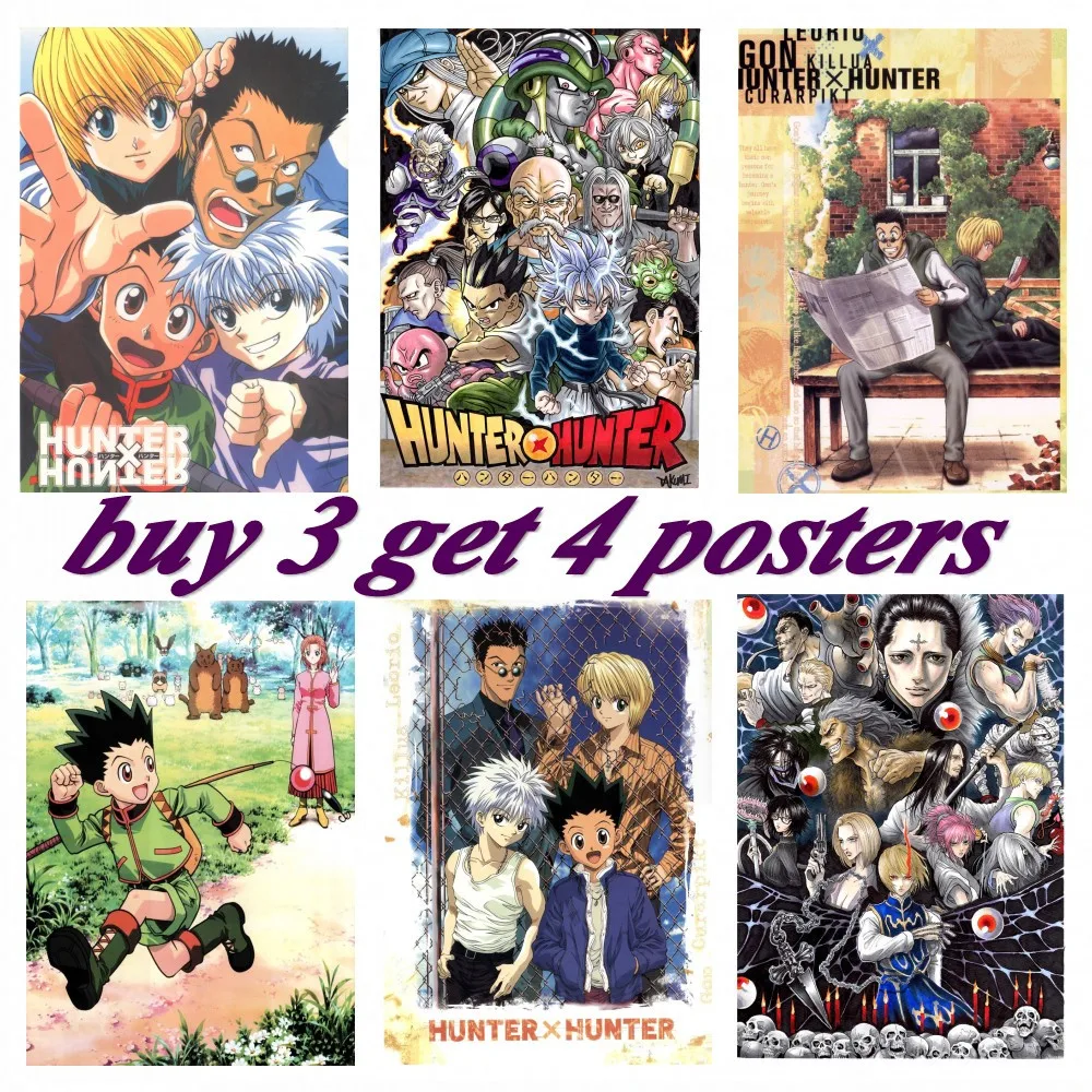 Классический японский аниме Охотник x охотничий плакат винтажная живопись