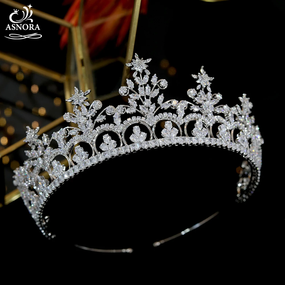 

High quality bridal crown sparkling zircon stone with Tiaras headband bridal wedding gift
