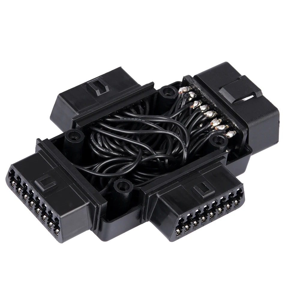 16 Pin OBD2 Автомобильная Соединительная заглушка 1 штекер до 3 Женский ELM327 многофункциональный разъем диагностические кабели инструмент автомобильный Соединительный адаптер