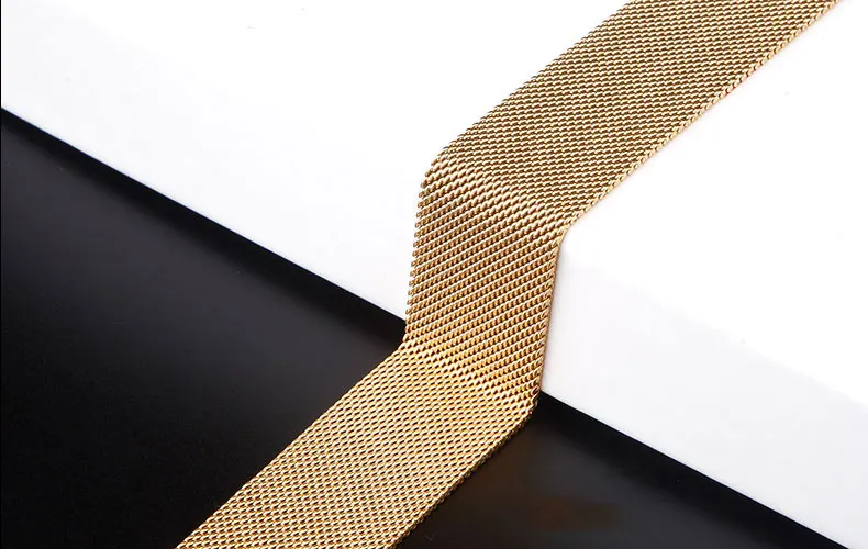 Ремешок для часов, Миланская петля, ремешок для apple watch 5/4/3 apple watch band 44 мм 40 мм, 42 мм, 38 мм, версия наручных часов iwatch из нержавеющей стали тканый магнитный ремешок для часов