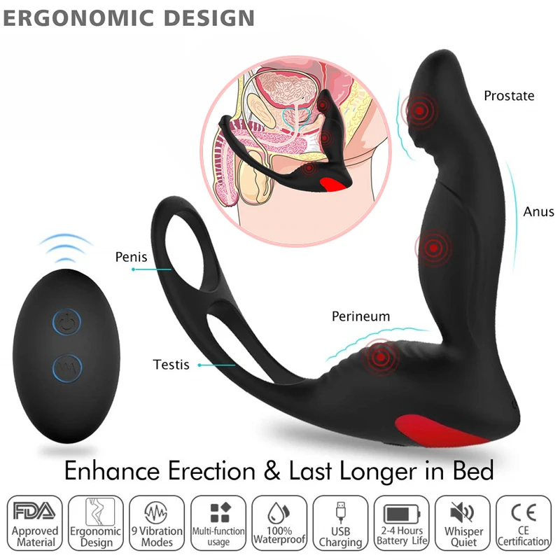 Анальные секс-игрушки для мужчин магнитный массажер простаты вибратор