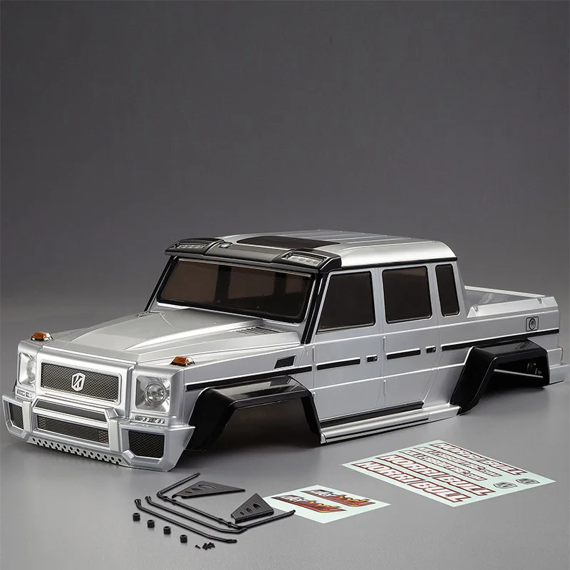 Silver Killerbody 1:10 RC Гусеничный прозрачный/окрашенная версия автомобиля Horri-bull с колесной базой 313 подходит для осевого шасси - Цвет: Silver
