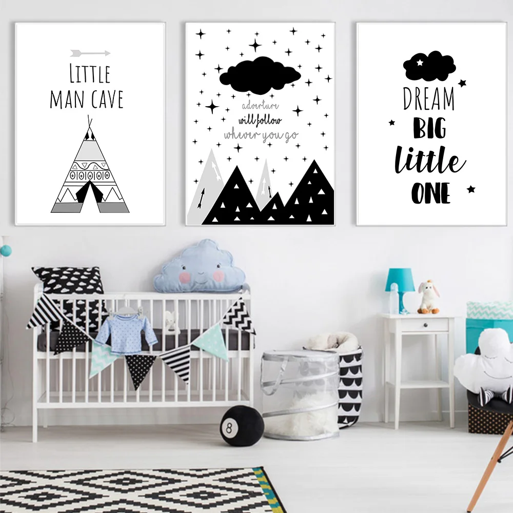 Постер в скандинавском стиле с большой мечтой распечатка на холсте раскраска