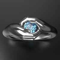 european 1pc hug creative rings for engagement wedding party womens unique design finger jewelry fashion ring