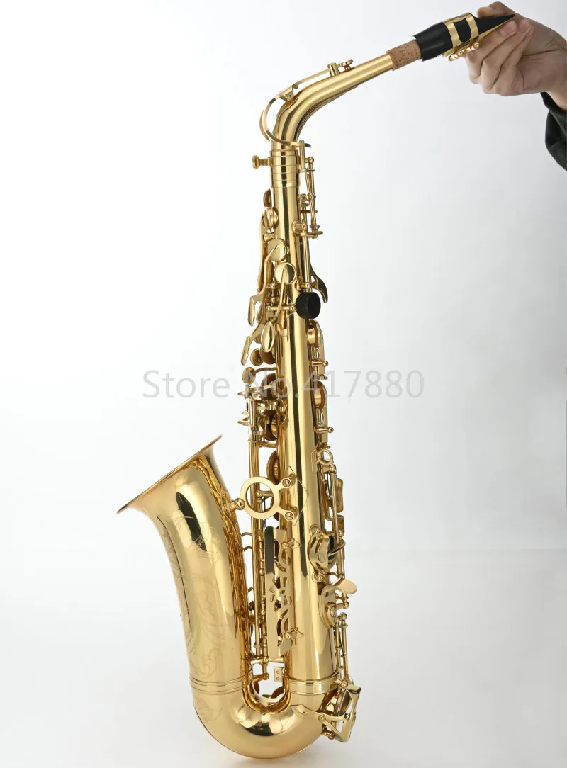MARGEWATE Eb Tune Alto E плоский саксофон латунная Золотая политура высокого качества