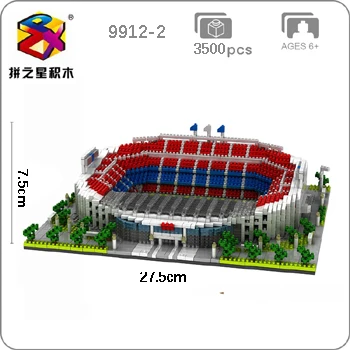 Camp Nou Stadium Футбол Old Trafford Камп Бернабеу Сан-сэр стадион Real Madrid Club DIY Алмаз строительные блоки маленькие блоки игрушки без коробки - Цвет: Camp Nou Stadium