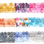 Бусины из натурального камня, змеевидные браслеты с подвесками 681012 мм