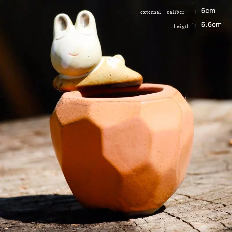 Милый животные цветочный горшок для суккулентов керамический плантатор