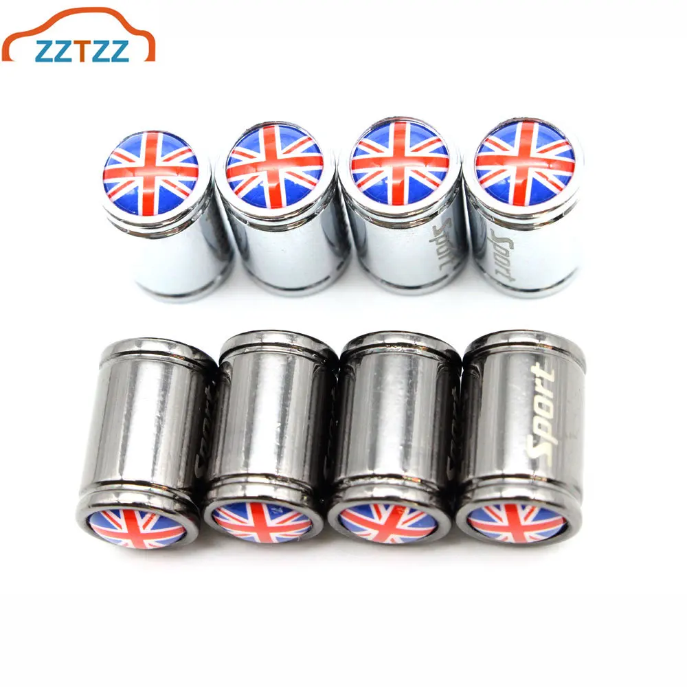 4 шт./компл. колпачки для автомобильных клапанов с флагом Великобритании колес