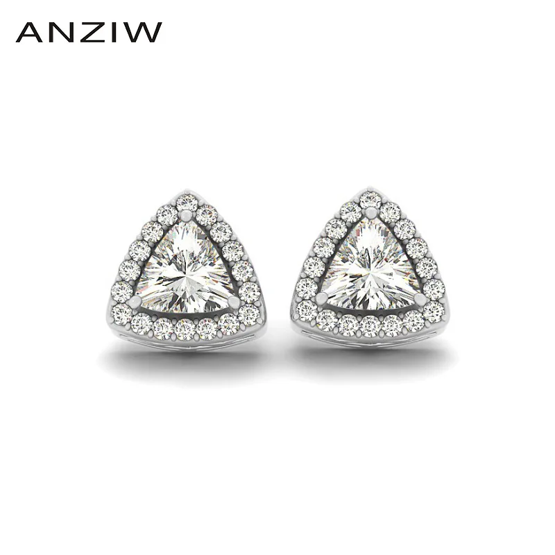 Женские серебряные серьги гвоздики ANZIW 925 пробы для помолвки ювелирные