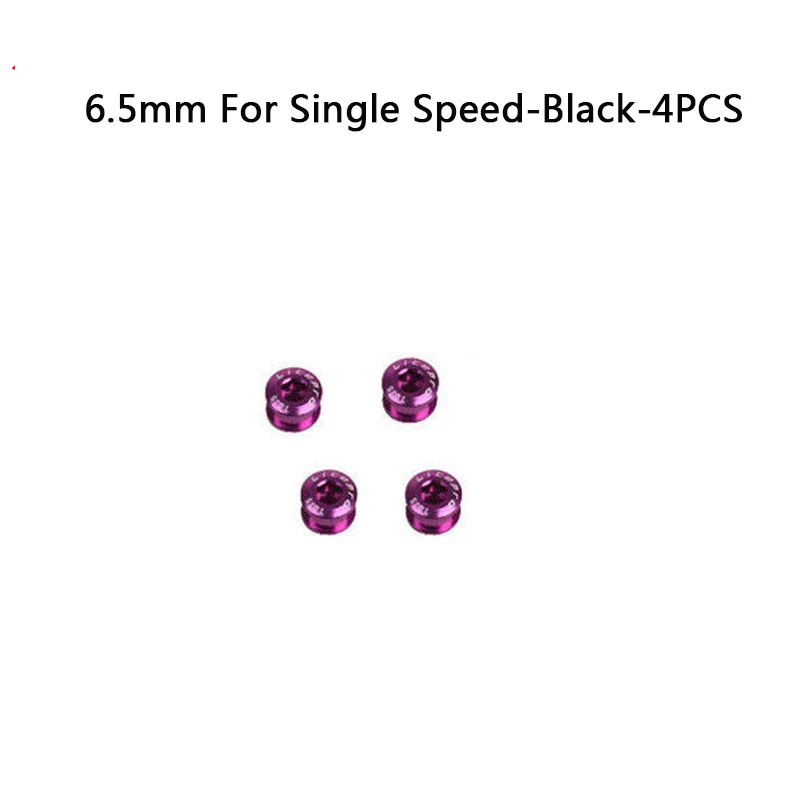 6.5mmSpd-Purple-4PCS Litepro MTB велосипедная цепь болты двойной/трехскоростной диск односкоростной винты Золотой/Серебряный/фиолетовый/синий/красный/черный/зеленый - Цвет: 6.5mmSpd-Purple-4PCS