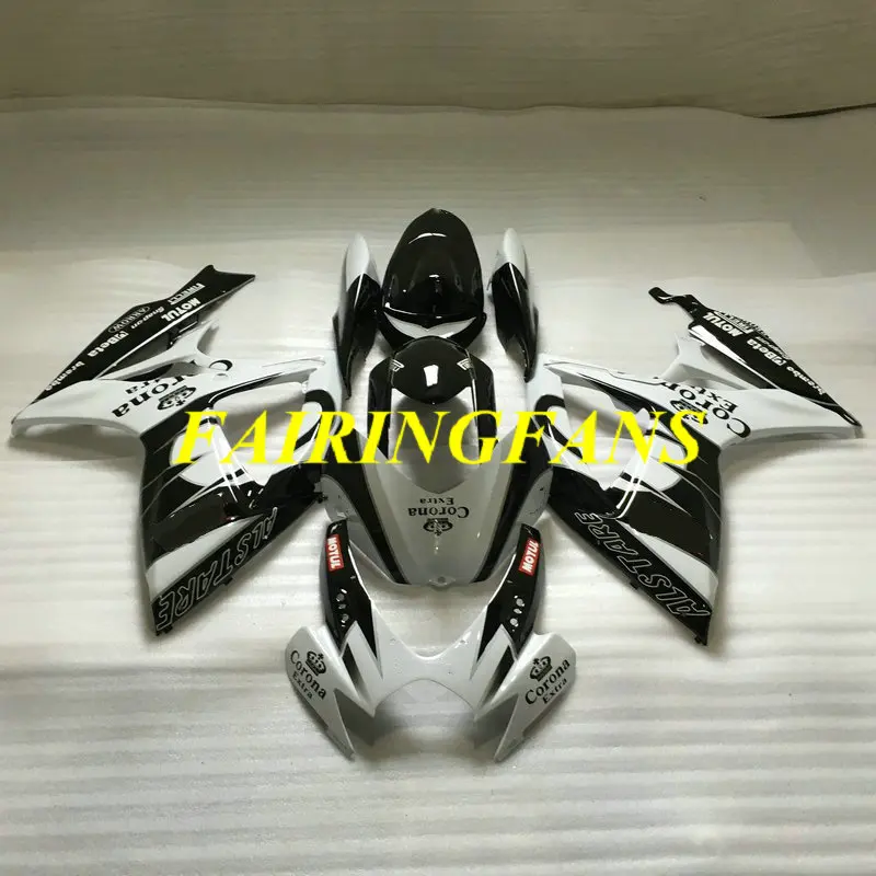 Литья под давлением обтекатель тела комплект для GSXR600 750 K6 06 07 GSXR 600 GSXR750 2006 2007 Белый