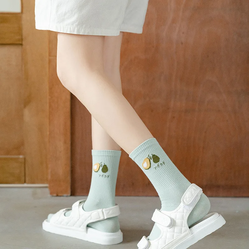 Kawaii Funny Fruit Women Socks Women's Cotton Socks Colorful Cute Crew Strawberry Socks Woman Socks Cotton For Christmas Gifts
