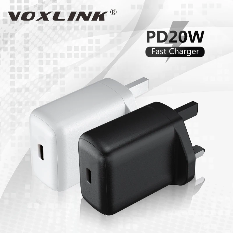 

VOXLINK PD 20W USB C Charger for Mobile Phone Fast Charging EU/UK/US Adapter for IPhone 12 Pro Max 11 Mini 8 Plus Samsung Xiaomi