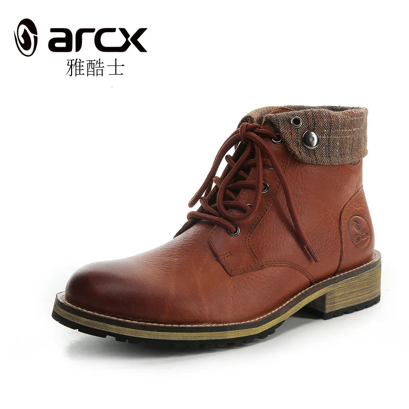how-yes new ARCX motorcycle boot racing drop leather retro shoes waterproof sport road motorcross size 39-45 | Автомобили и