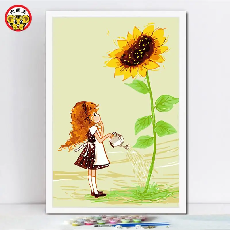 Живописная красная пара зонтиков на улице Парижа DIY живопись цифровая