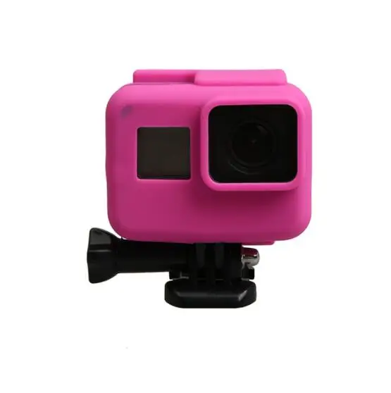 Pink Мягкий силиконовый защитный чехол бампер для GoPro Hero 5 6 7 Hero5 Hero6 Hero7 черный корпус камеры рамка - Цвет: Pink