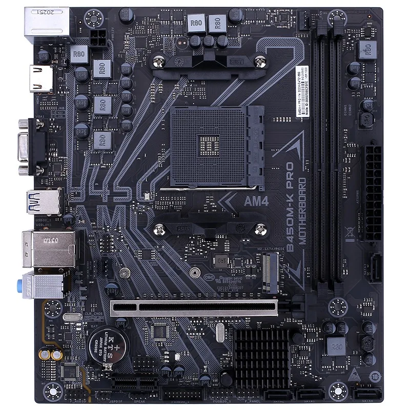 Красочные B450M-K PRO V14 материнская плата двухканальный DDR4 2400/213 Гц SATA 6 ГБ/сек. для AMD AM4