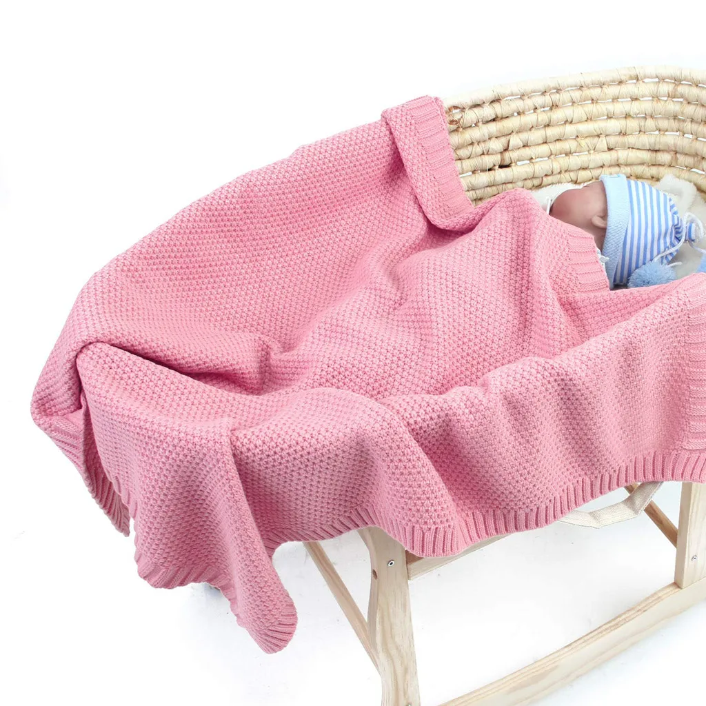 1Pc Muslin Baby Knitted Soft Newborn Blankets Swaddle Wrap Stroller Infant sleepsack Bedding Quilt Play Mat#g4 | Мать и ребенок