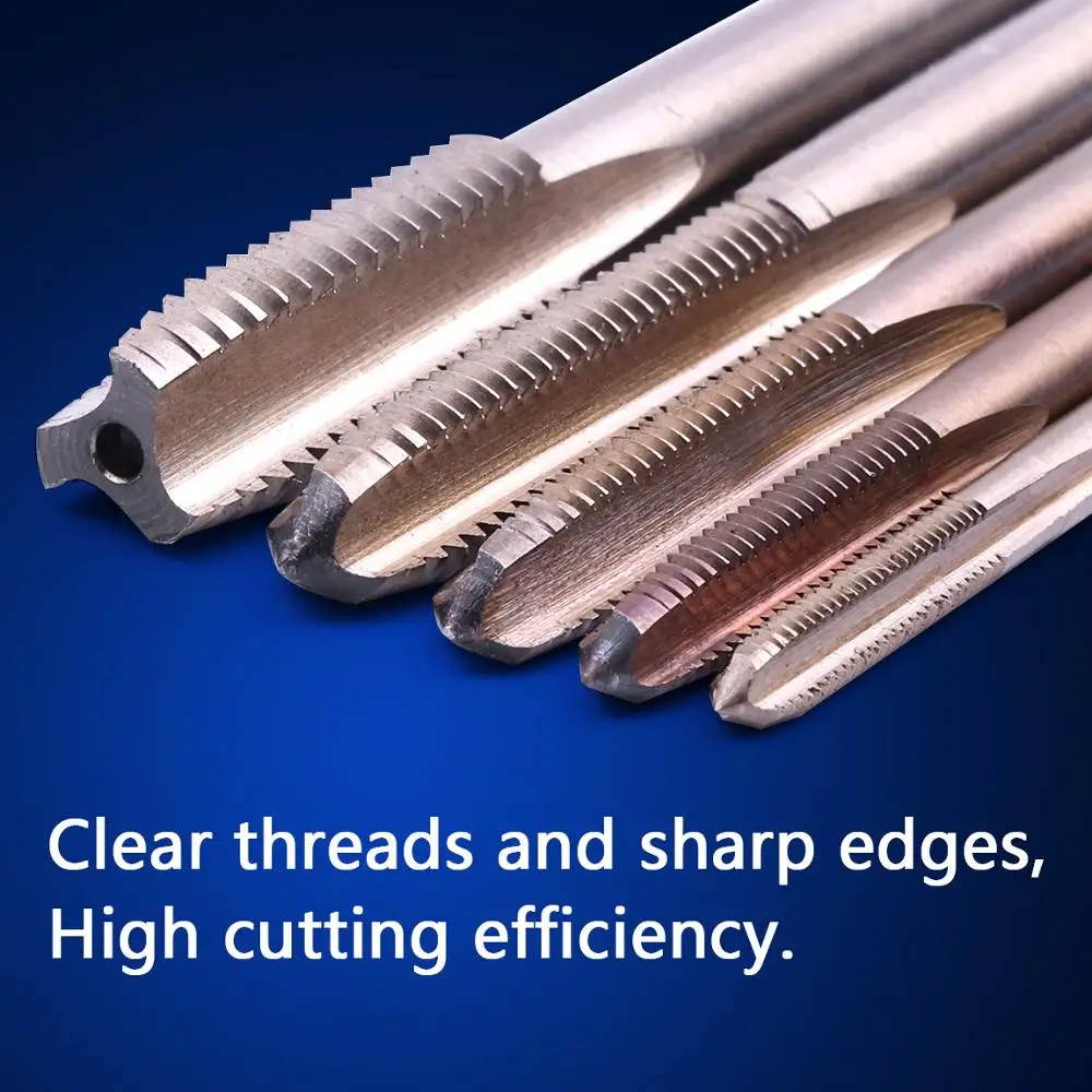 CHEERBRIGHT 1pc HSS-CO Spiral Fluted Machine Screw Thread Metric Plug Tap H2 Hand M3/M4/M5/M6/M8 Taps Set | Инструменты