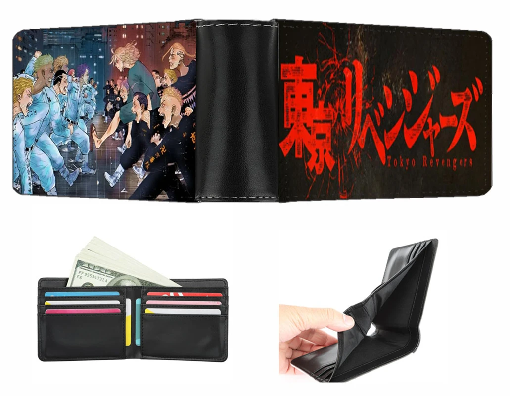 Мужской кошелек с рисунком из аниме Токио Мстители мужской короткий для