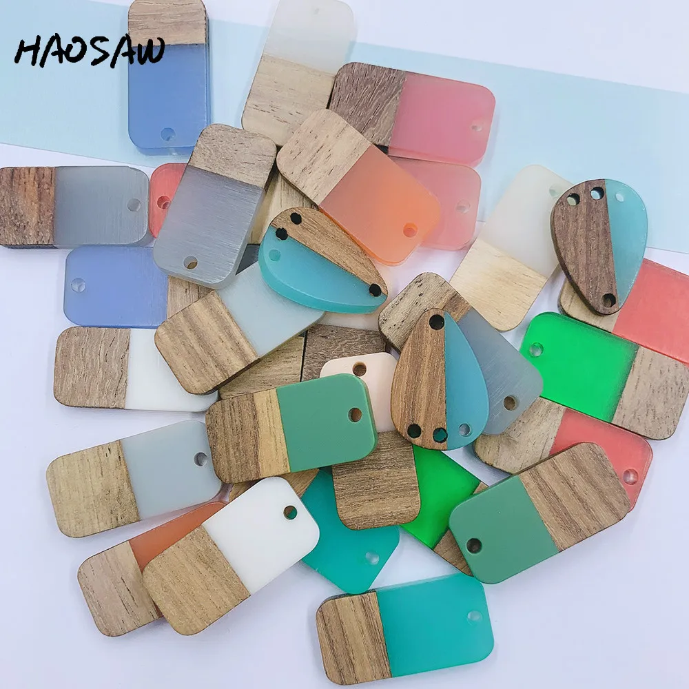 HAOSAW выбрать 6 шт./лот материал древесины/полу смолы/мульти дизайн/прямоугольной