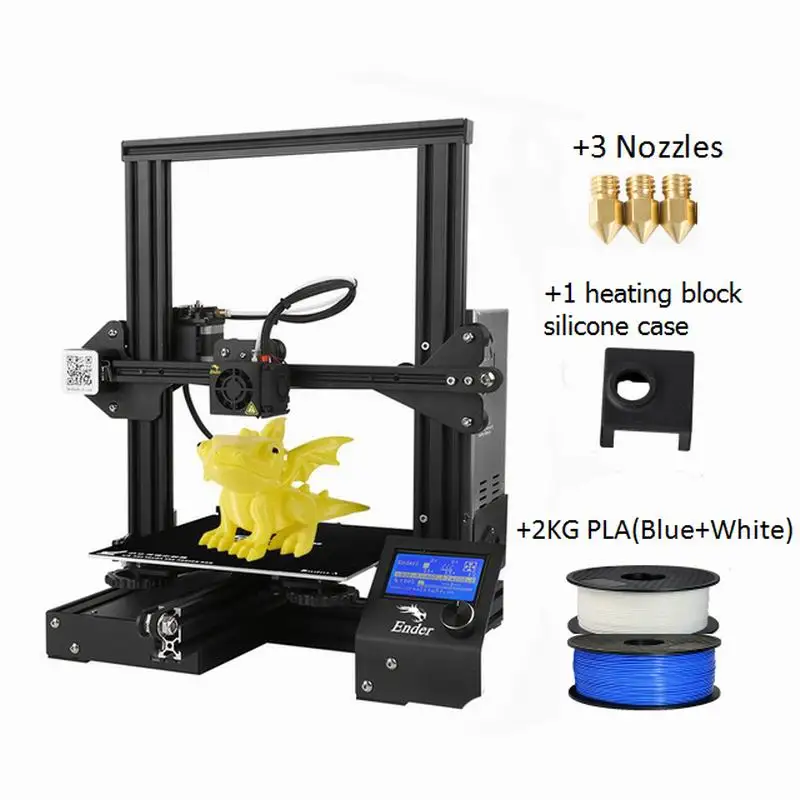 END3 3nos 2PLA SC Creality Ender-3 Pro 3d принтер DIY наборы сборка сохранить пространство, но напечатать мир CNC обработка Y-axis монтажный паз - Цвет: END3 3nos 2PLA SC