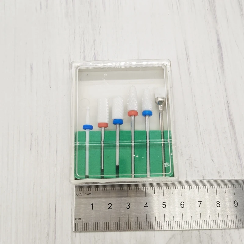 

Combined Milling Cutters Set for Manicure , Ceramic Nail Drill Bits Kit Electric Removing Gel Polishing Tools