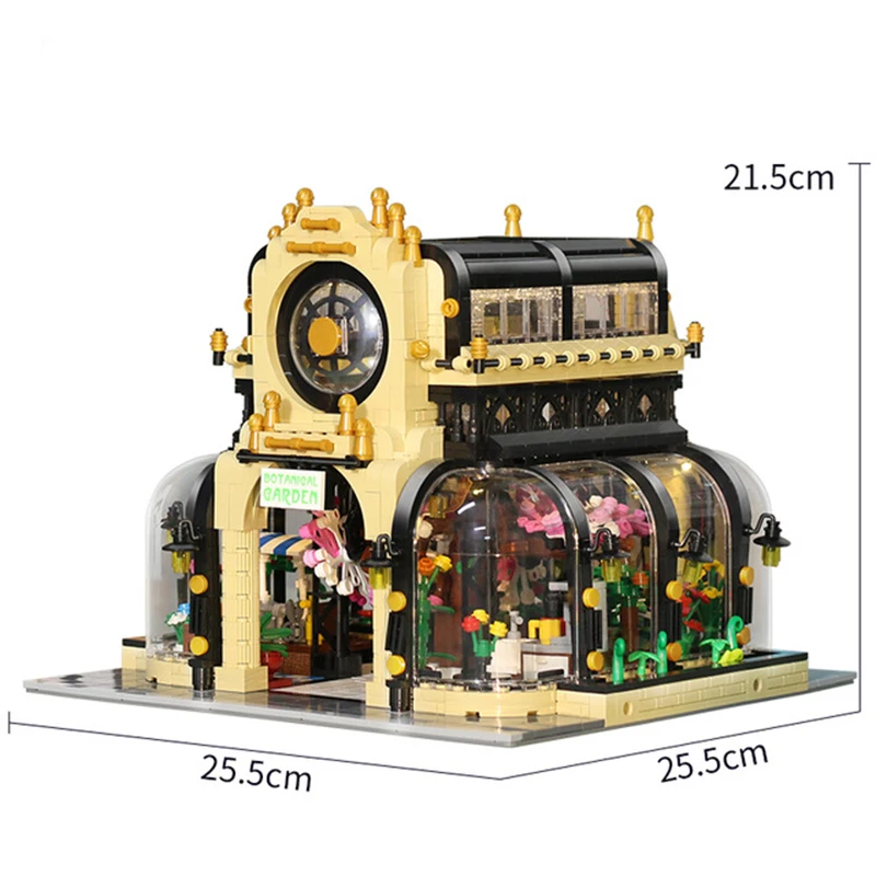 

2020 New Botanical Garden Car Wash Barber Shop Downtown Diner California Building Blocks Bricks Toys for Kids Christmas Gifts