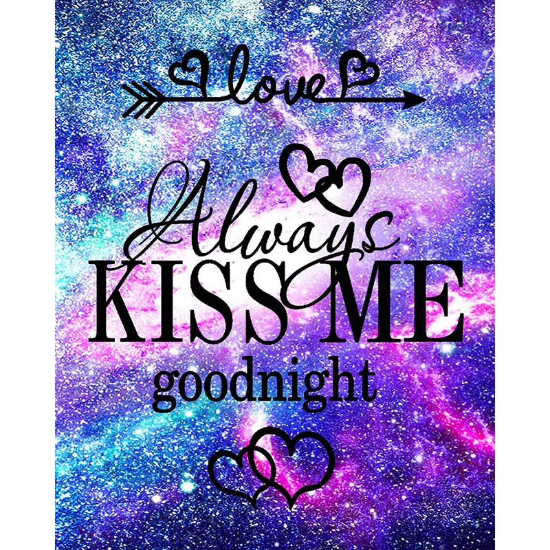 Картина с алмазными буквами Kiss Me 5d алмазная живопись полностью квадратная