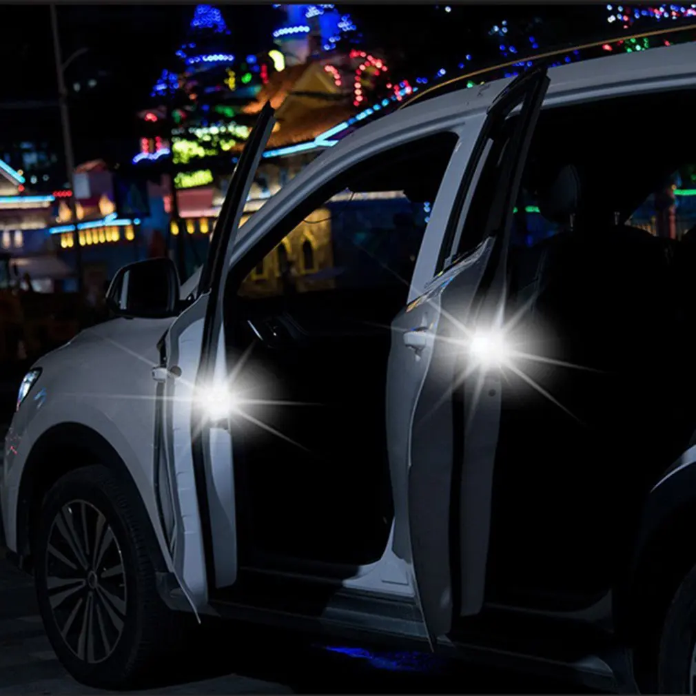 Предупреждение светильник лампа для открытия двери автомобиля 2 шт. светодиодная