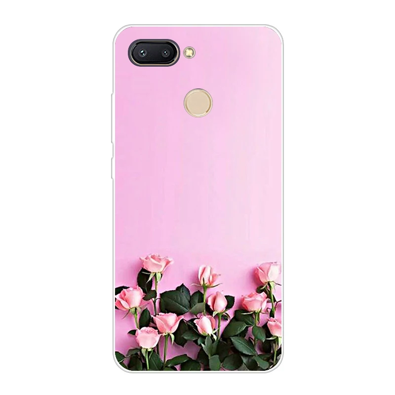 Темный чехол для Xiaomi Redmi 6, мягкий силиконовый чехол для Xiaomi Redmi6 5,4", задняя крышка