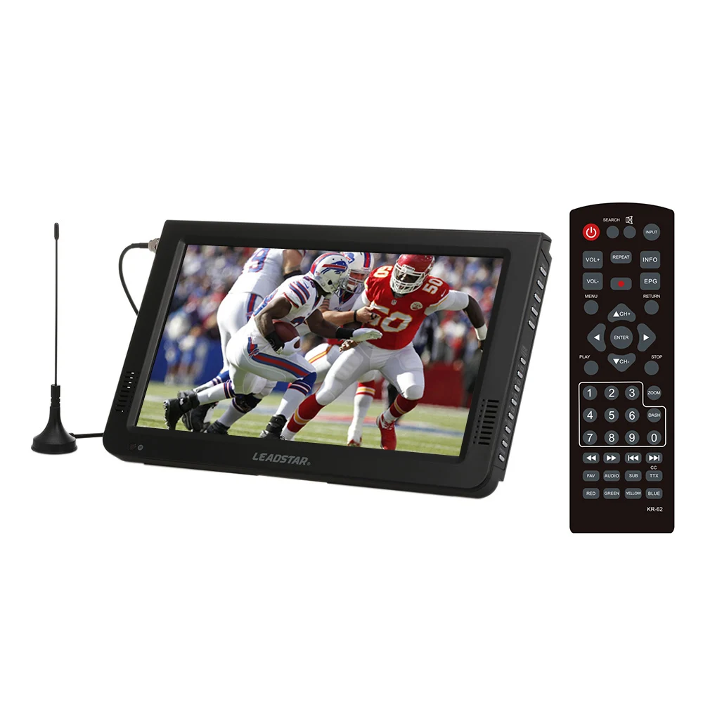 10 дюймов Портативный мини ТВ цифровой ATSC TFT HD Экран Freeview LED видео плеер для