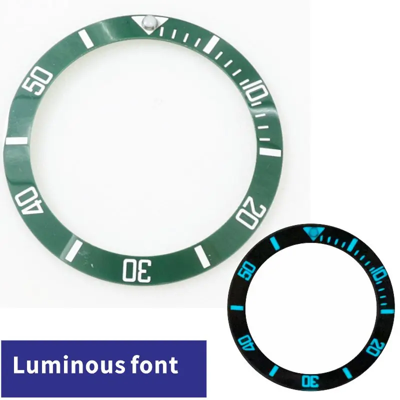 38mm 40mm BGW9 Luminous Ceramic Bezel Insert For Submariner GMT SKX007 Skx00 9OMG Seahorse 300m MOD Watch Embedded Diving Ring
