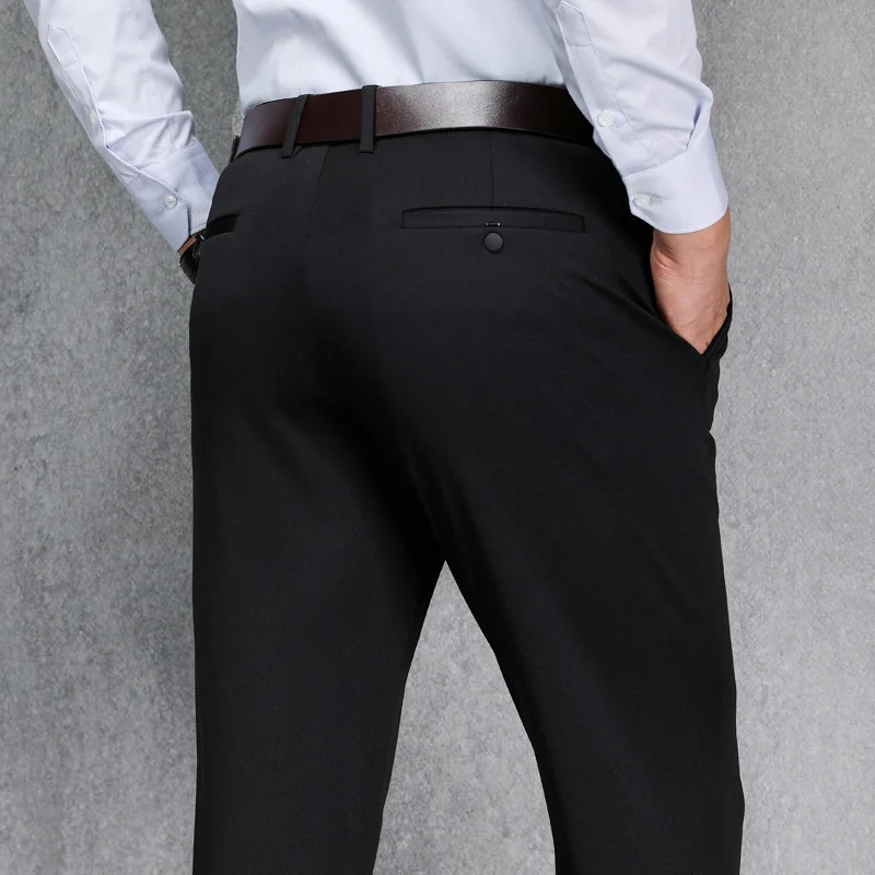 Простой сплошной цвет мужские брюки светильник Роскошные Бизнес повседневные