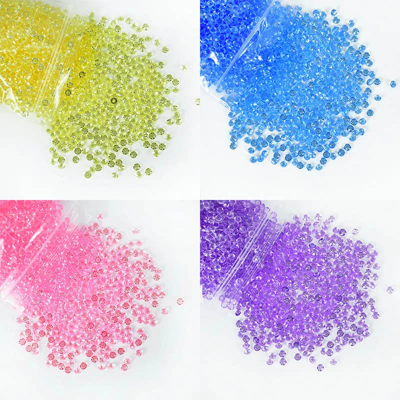 

2000pcs/bag Colorful Fake Crystal Diamond DIY Little Gravel Nail Wishing Bottle Decor Fake Crystal Irregular Fish Tank Filler