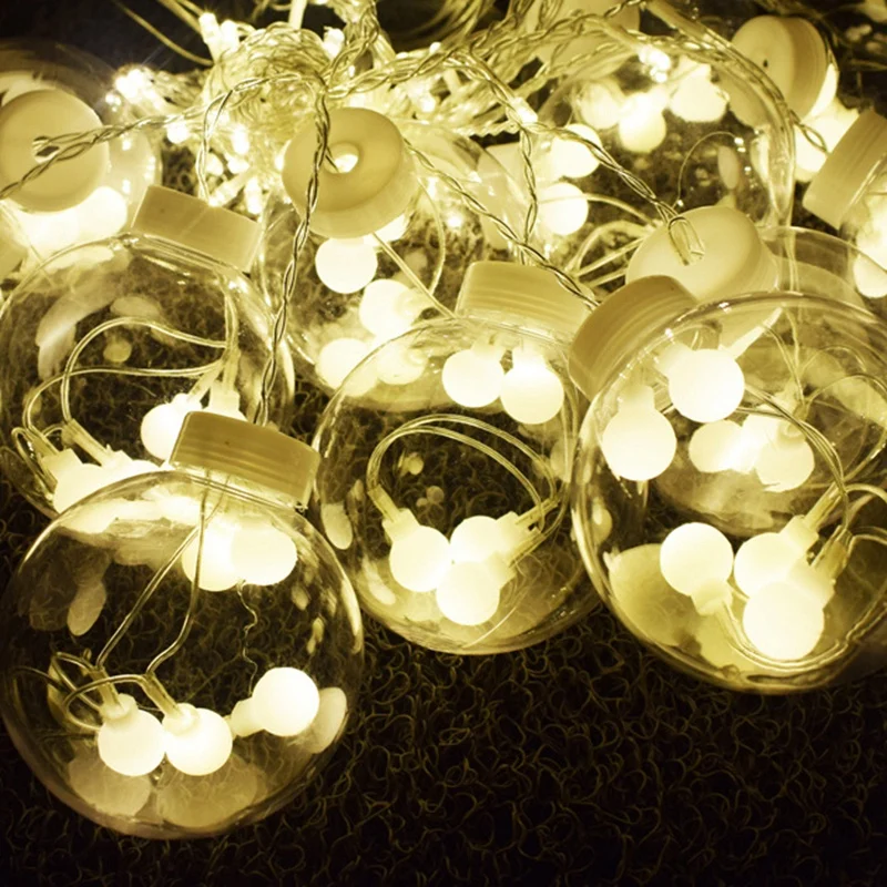 

Led Wishing Light Led Ball Light String Wishing Ball Light String Indoor and Outdoor Rainproof Lights Colorful (UK Plug)