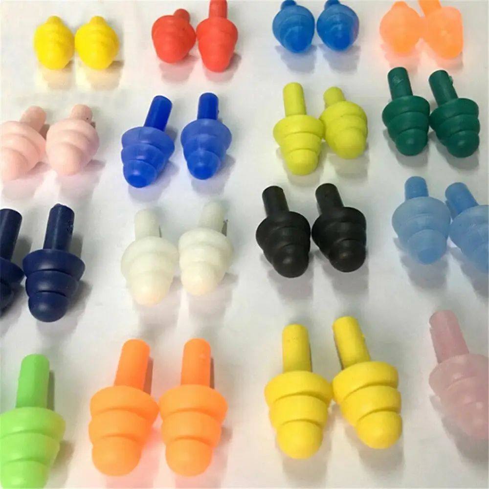 

10 Pairs Silicone Ear Plugs Anti Noise Waterproof Snore Swim Earplugs Comfortable For Study Adult Swimmers Children Diving Soft