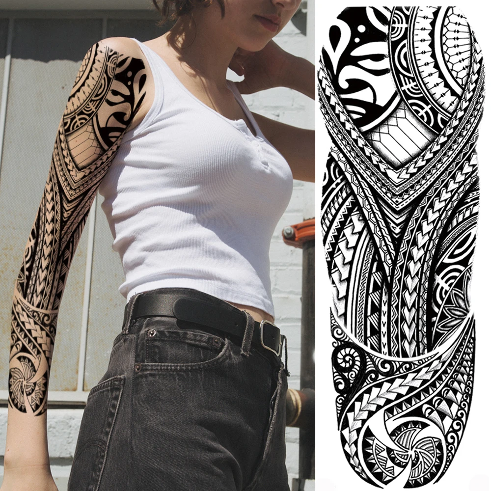 Свирепый лев Король тигр Временные татуировки для женщин мужчин полные руки и