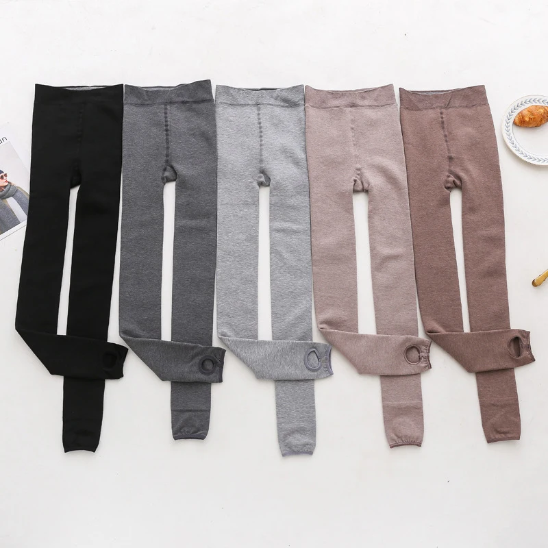 

1200D Full Foot Warm Thick Cashmere Tights Winter Women Pantyhose High Waist Slim Footless Tights