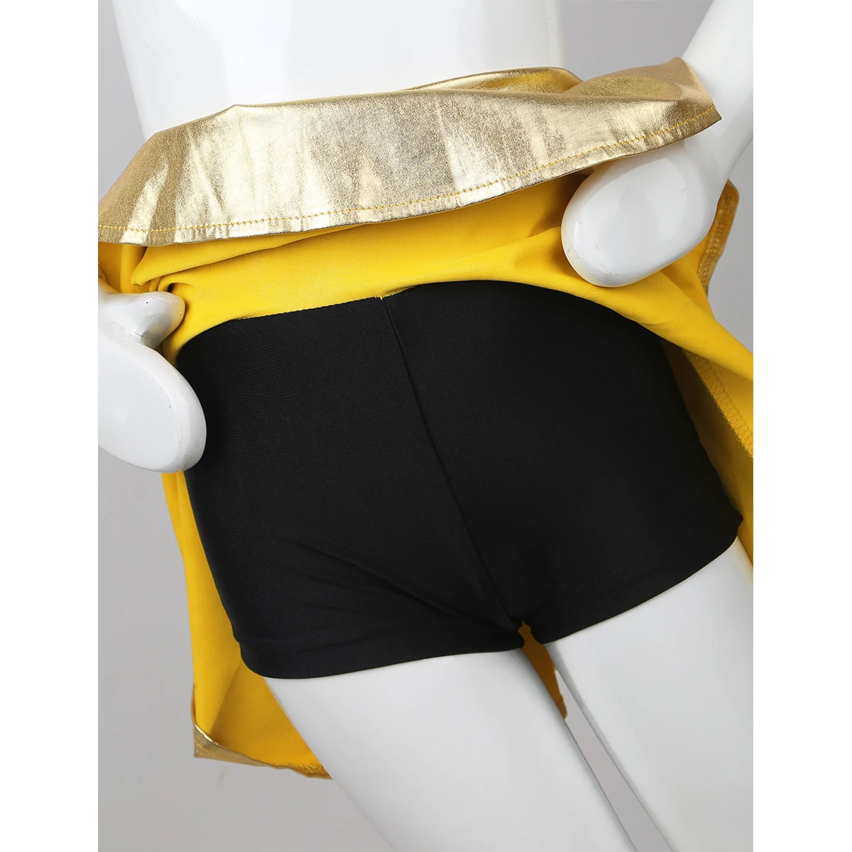 Kids Girls Ballet Dancewear Glossy Metallic Long Sleeves Dance Crop Top With Pleated Skirt Dance Sets Workout Gymnastics Outfits