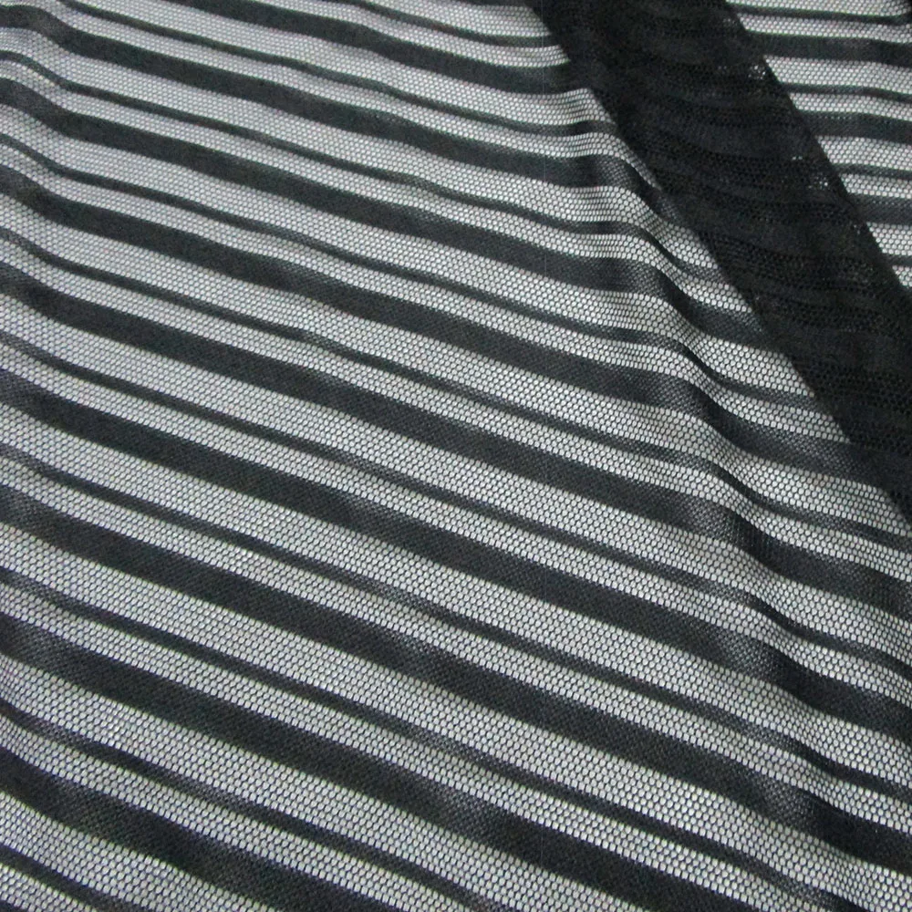 Новая французская черная классическая стрейчевая сетчатая ткань