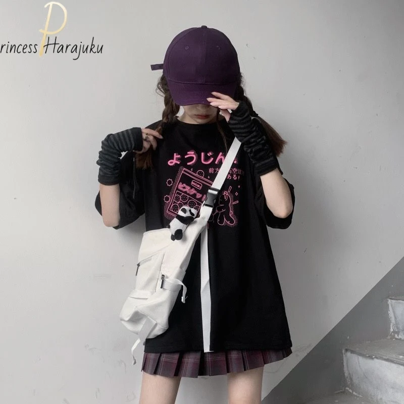 

Kawaii New Sexy Harajuku O-neck T-shirt Long Sleeve Tee Tops Women T-shirt Summer Casual Tops Black Fashion T-shirt 2021