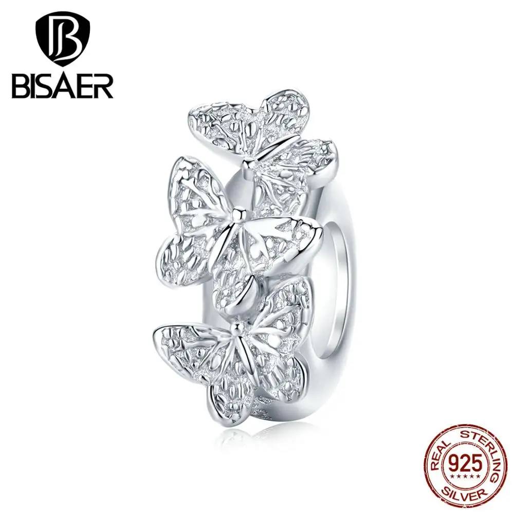 BISAER, 925 пробы, Серебряное сердце, гравировка, сердце, бусины, талисманы, подходят для женщин, очаровательный браслет, аутентичное серебро 925, ювелирное изделие